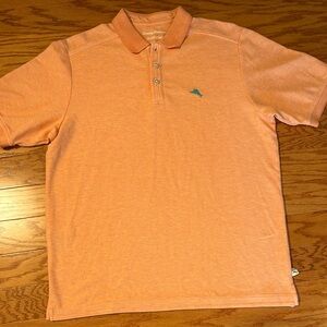 Tommy Bahama Orange Polo Shirt Classic Design